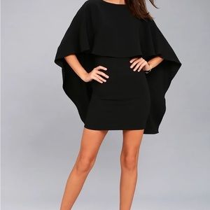 Black Lulus cape dress